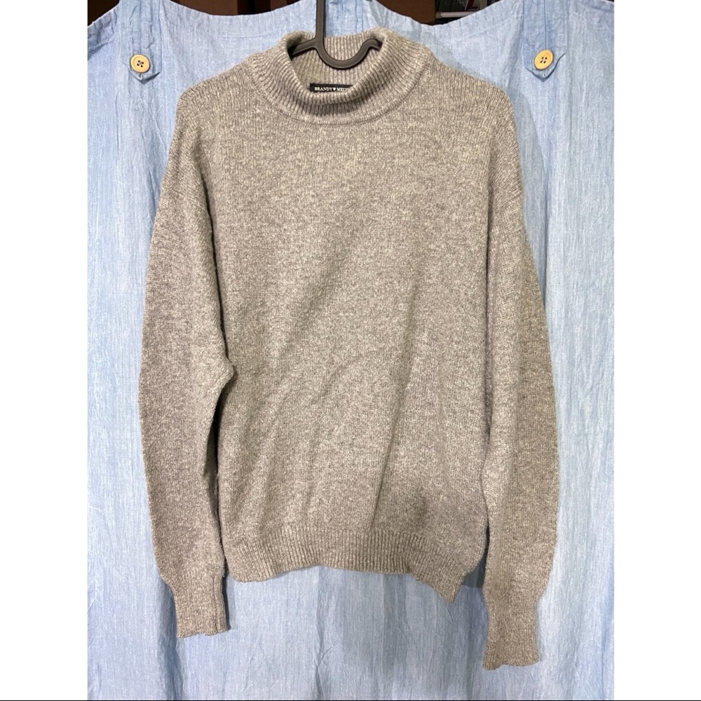 Brandy Melville Gray Mock Neck Sweater
